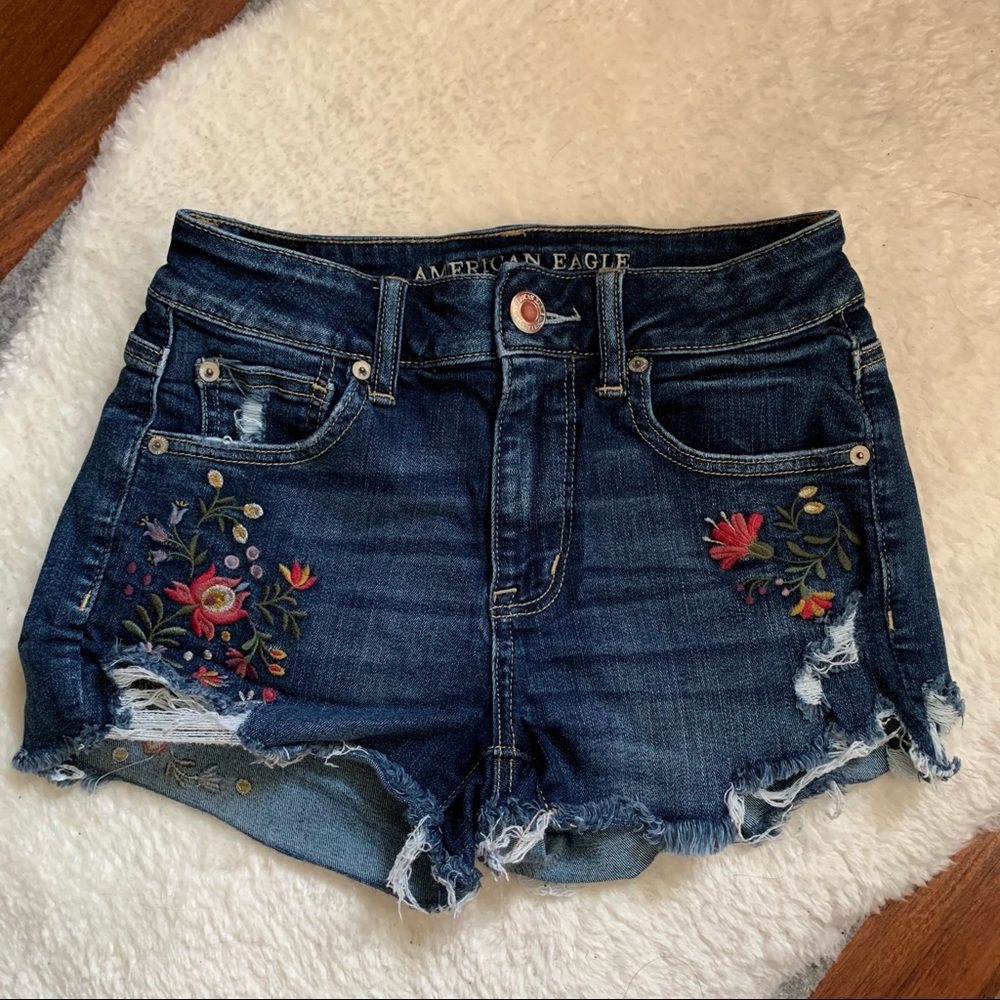 American Eagle Embroidered Shorts